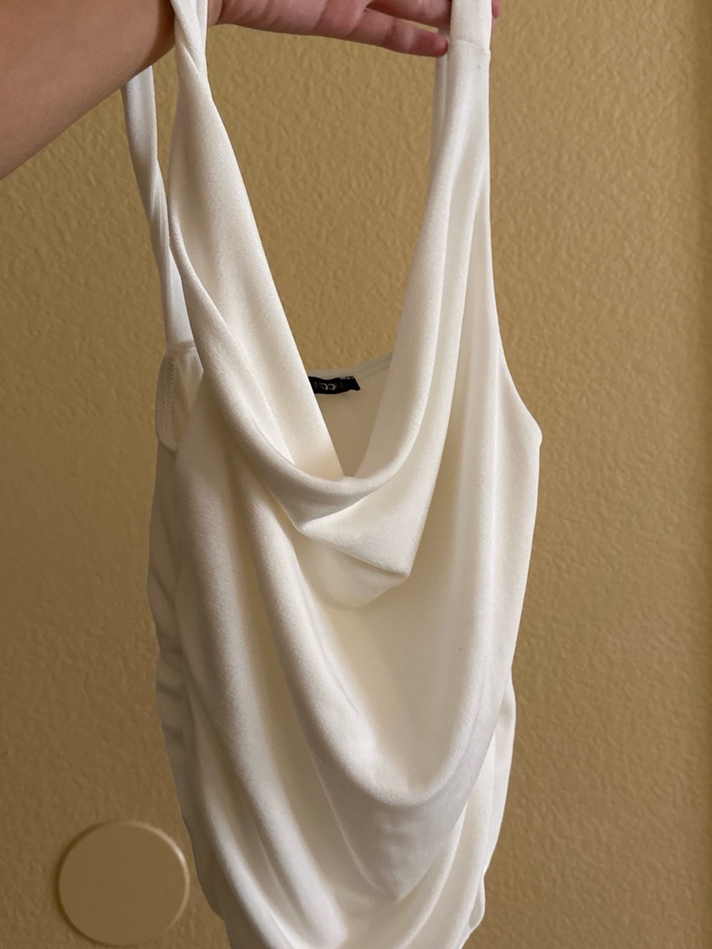 Draped White Top